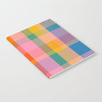 Rainbow Pop Colorful Checked Plaid Pattern Notebook Gallery Image 2