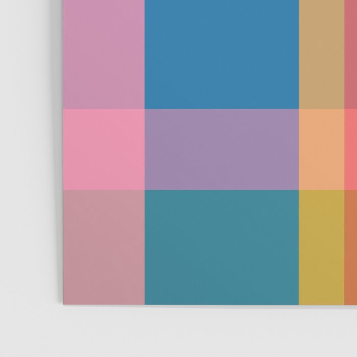 Rainbow Pop Colorful Checked Plaid Pattern Poster Gallery Image 3