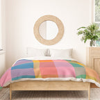 Rainbow Pop Colorful Checked Plaid Pattern Duvet Cover Gallery Image 3