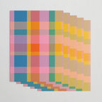 Rainbow Pop Colorful Checked Plaid Pattern Wrapping Paper Gallery Image 3