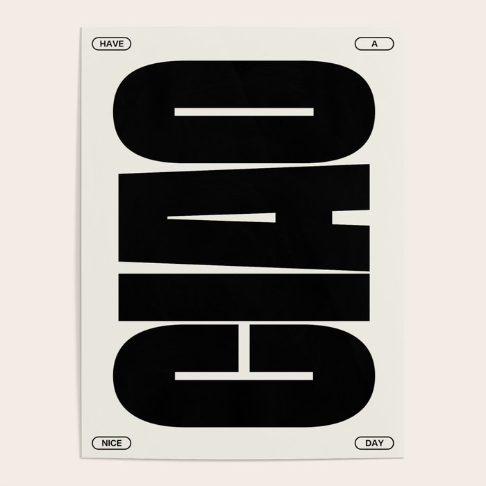 Ciao Poster Black Poster