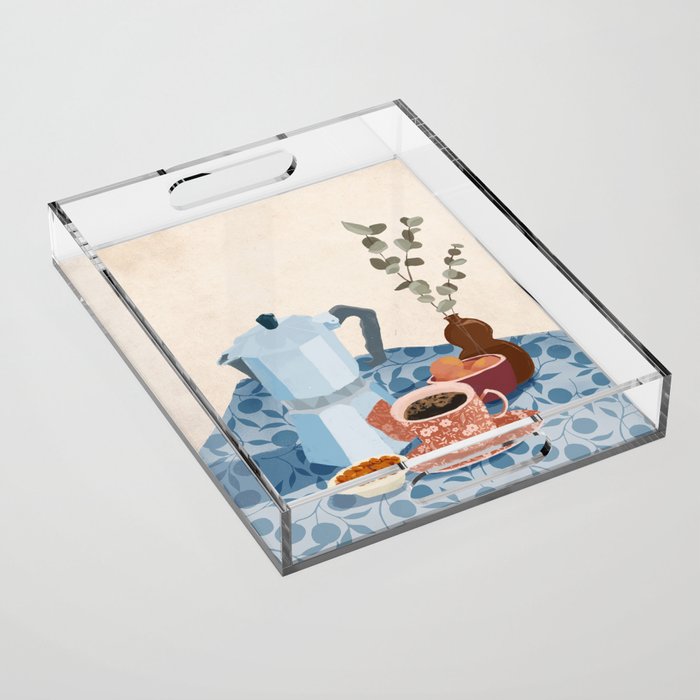 Morning coffee Acrylic Tray Gallery Image 1