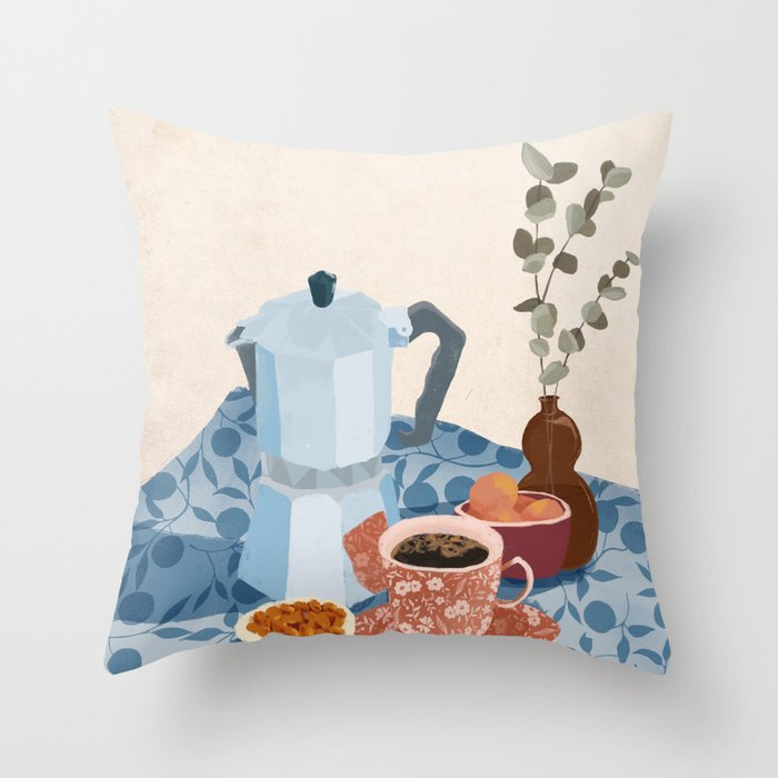 Morning coffee Throw Pillow Gallery Image 6