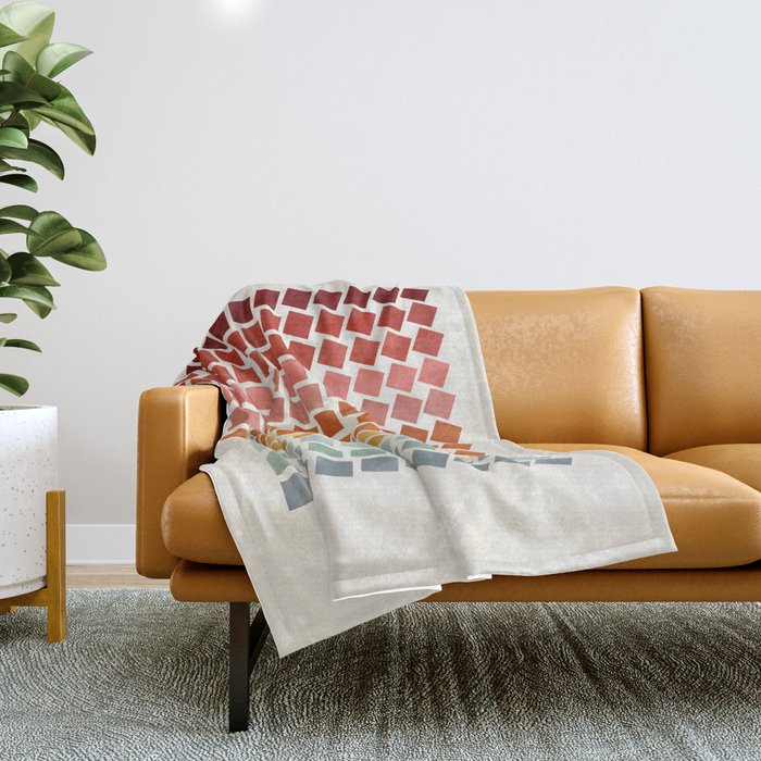 Squares rotation Throw Blanket Gallery Image 1