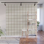 Grid (Cream/Chocolate) Wall Mural Gallery Image 1