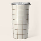 Grid (Cream/Chocolate) Travel Mug Gallery Image 2
