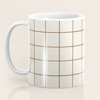 Grid (Cream/Chocolate) Coffee Mug Gallery Image 3