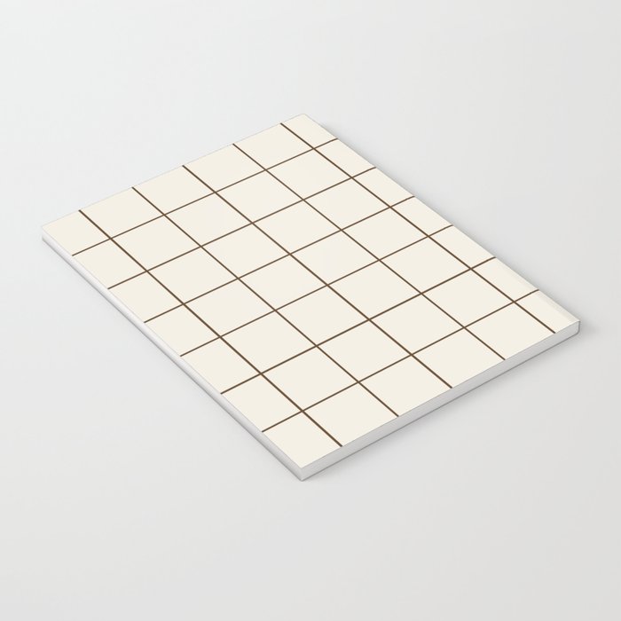 Grid (Cream/Chocolate) Notebook Gallery Image 3