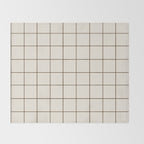 Grid (Cream/Chocolate) Throw Blanket Gallery Image 2