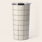 Grid (Cream/Chocolate) Travel Mug Gallery Image 1