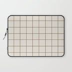 Grid (Cream/Chocolate) Laptop Sleeve Gallery Image 1