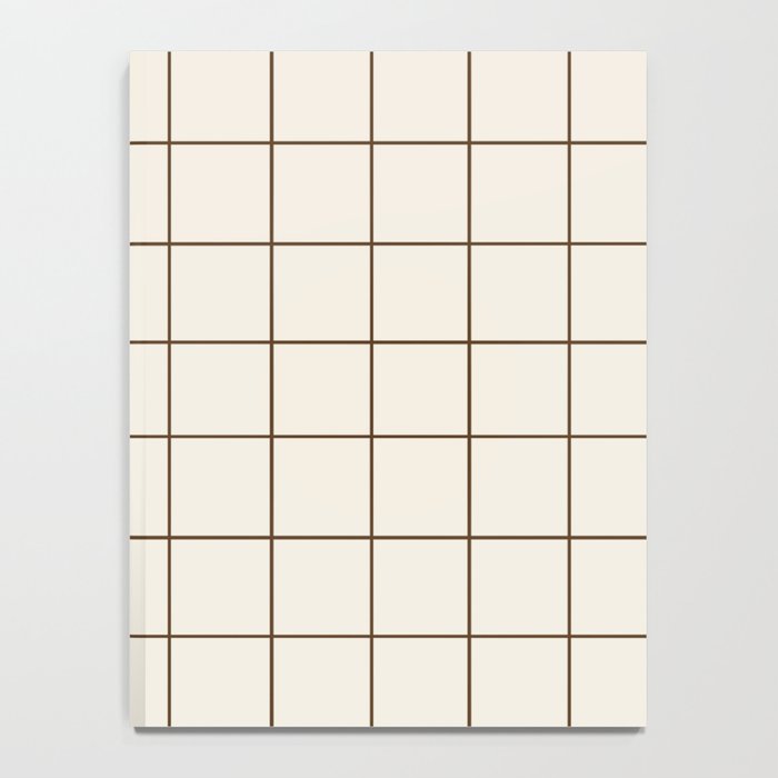 Grid (Cream/Chocolate) Notebook Gallery Image 4