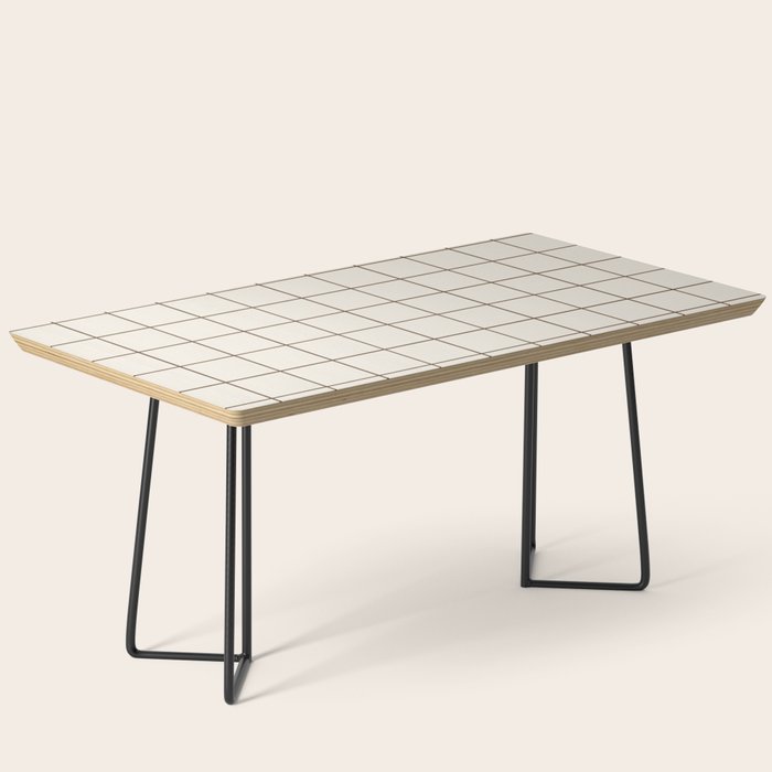 Grid (Cream/Chocolate) Coffee Table Gallery Image 1