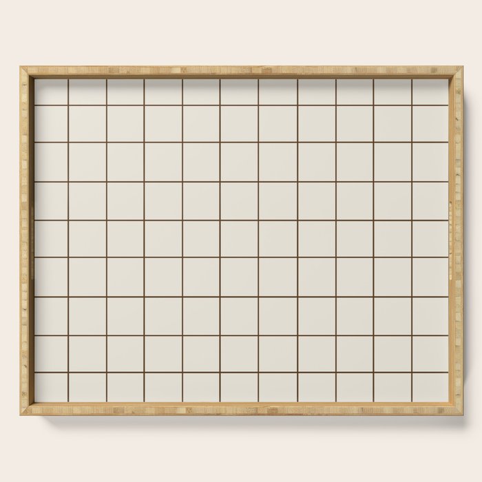 Grid (Cream/Chocolate) Serving Tray Gallery Image 1
