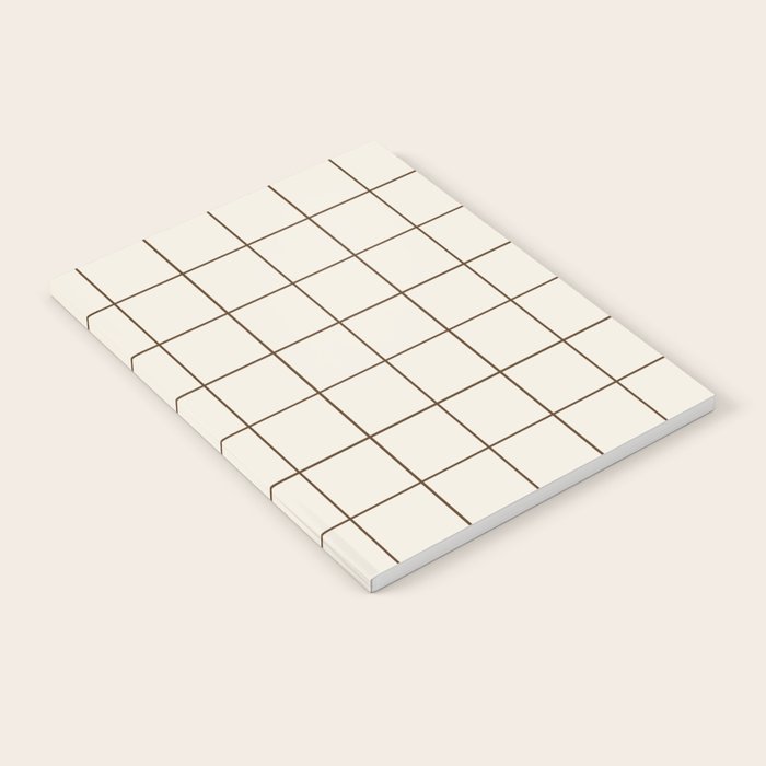 Grid (Cream/Chocolate) Notebook Gallery Image 2