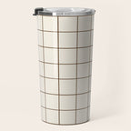 Grid (Cream/Chocolate) Travel Mug Gallery Image 3