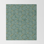 Winter & Woodsy Pine Trees in Forest Green Throw Blanket Gallery Image 2