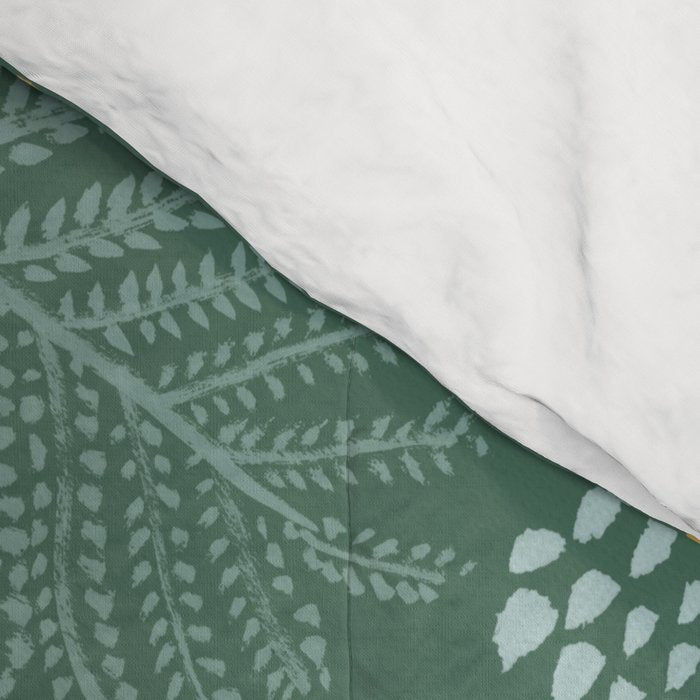Winter & Woodsy Pine Trees in Forest Green Comforter Gallery Image 4