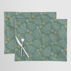 Winter & Woodsy Pine Trees in Forest Green Placemat Gallery Image 1