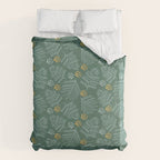 Winter & Woodsy Pine Trees in Forest Green Duvet Cover Gallery Image 6