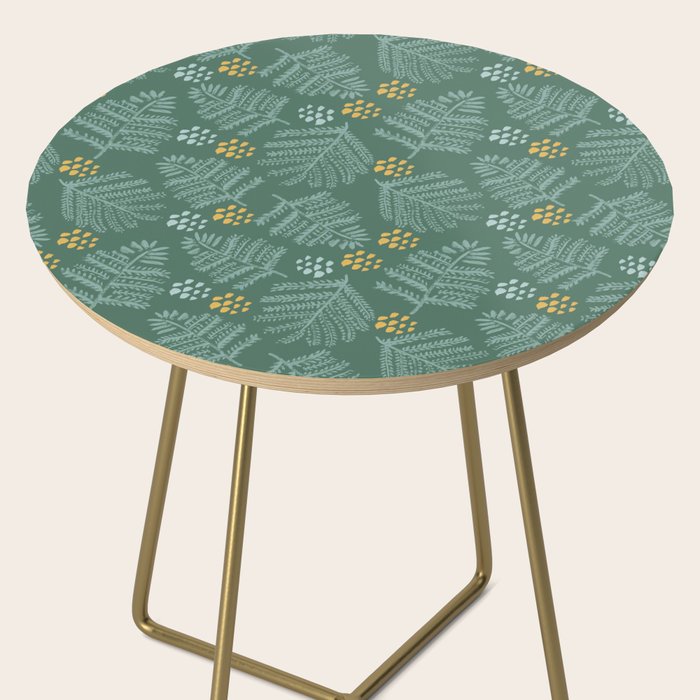 Winter & Woodsy Pine Trees in Forest Green Side Table Gallery Image 2