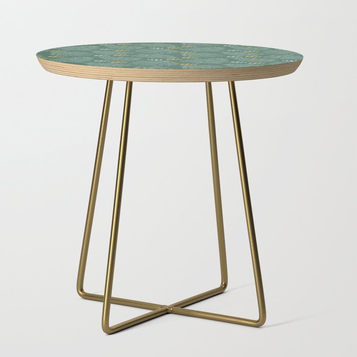 Winter & Woodsy Pine Trees in Forest Green Side Table Gallery Image 1