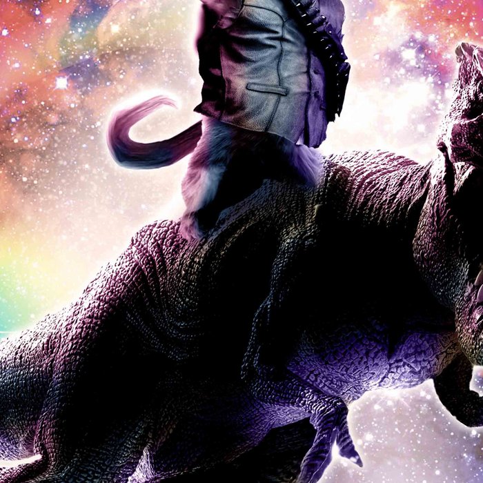 Galaxy Cat On Dinosaur Unicorn In Space Coffee Mug Gallery Image 2