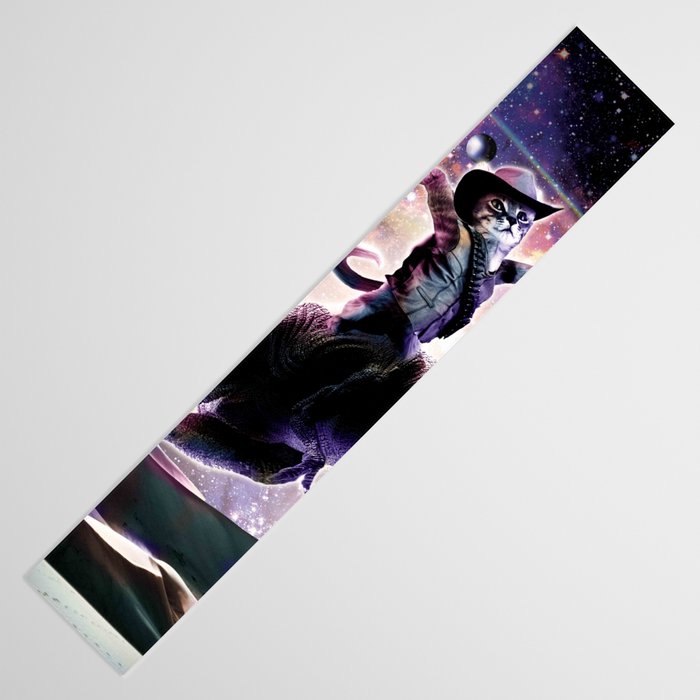 Galaxy Cat On Dinosaur Unicorn In Space Table Runner Gallery Image 3