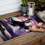 Galaxy Cat On Dinosaur Unicorn In Space Outdoor Rug Gallery Image 2