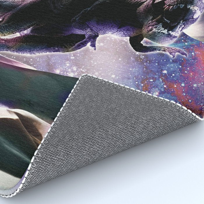 Galaxy Cat On Dinosaur Unicorn In Space Rug Gallery Image 4
