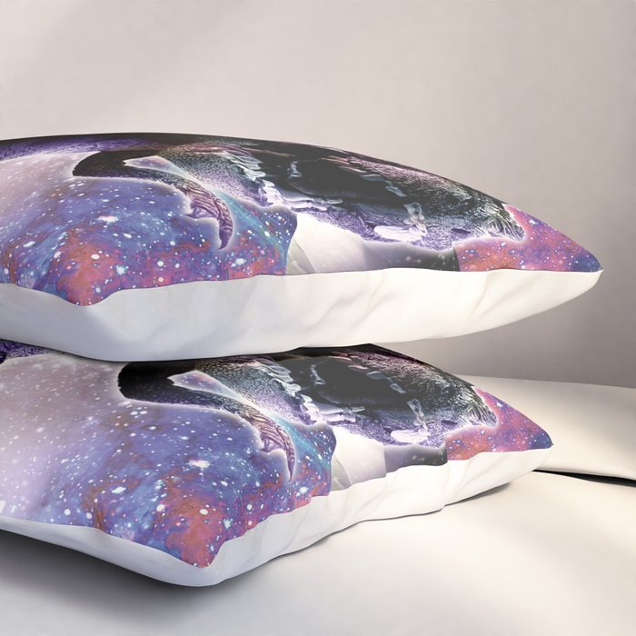 Galaxy Cat On Dinosaur Unicorn In Space Pillow Sham Gallery Image 3