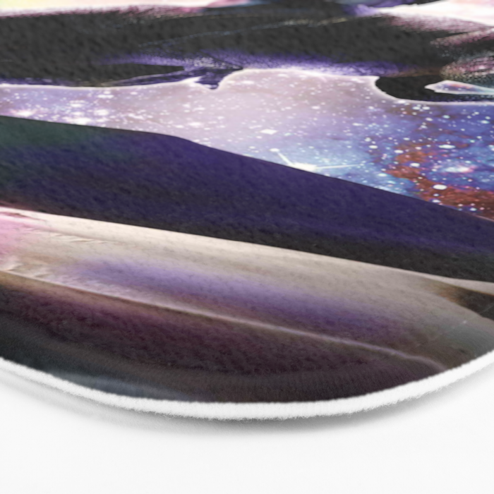 Galaxy Cat On Dinosaur Unicorn In Space Bath Mat Gallery Image 3