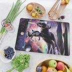 Galaxy Cat On Dinosaur Unicorn In Space Cutting Board Gallery Image 2
