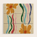 Floral Kite Wood Wall Art Gallery Image 1