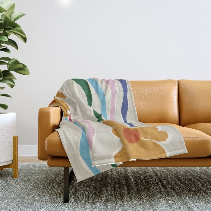 Floral Kite Throw Blanket Gallery Image 1