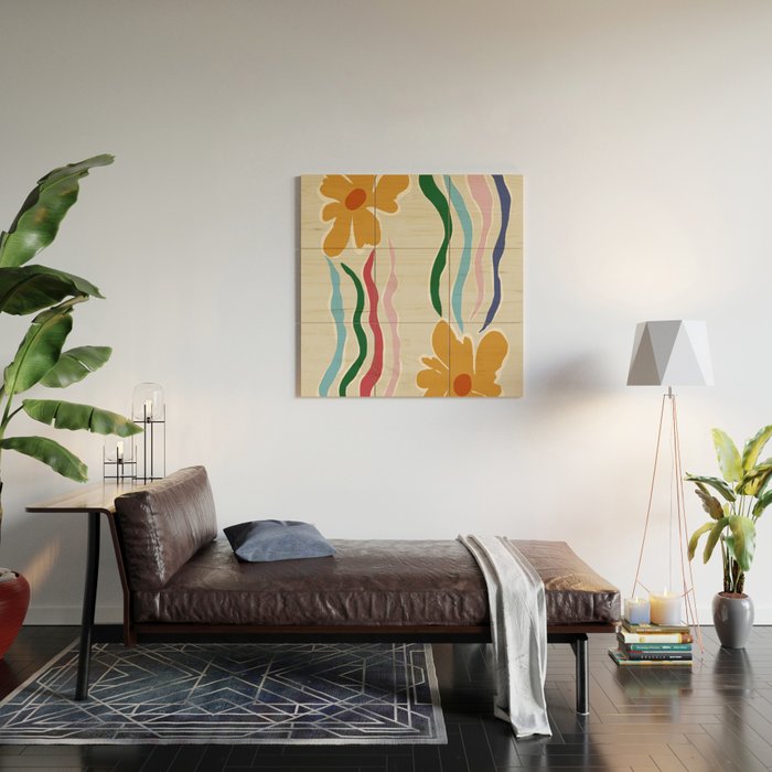 Floral Kite Wood Wall Art Gallery Image 2