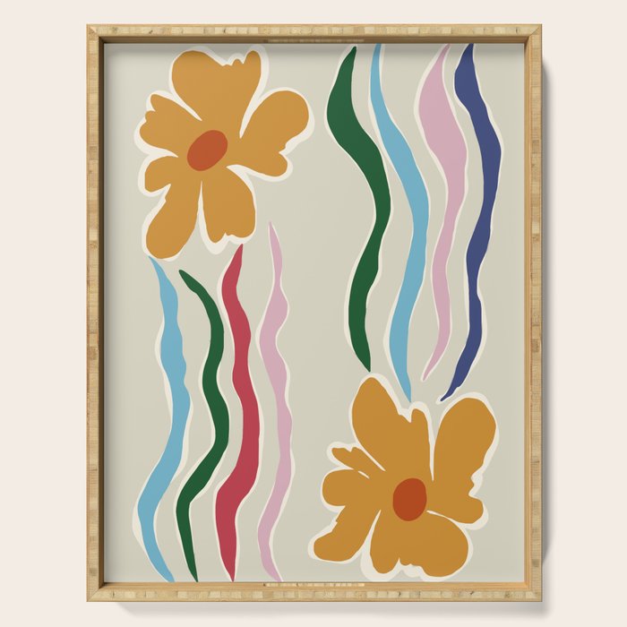 Floral Kite Serving Tray Gallery Image 1