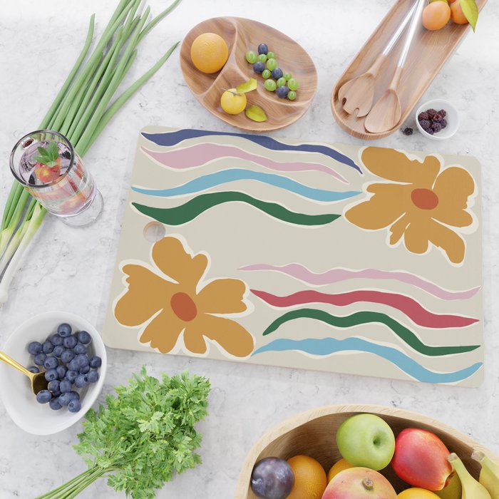 Floral Kite Cutting Board Gallery Image 2