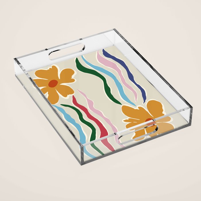 Floral Kite Acrylic Tray Gallery Image 1