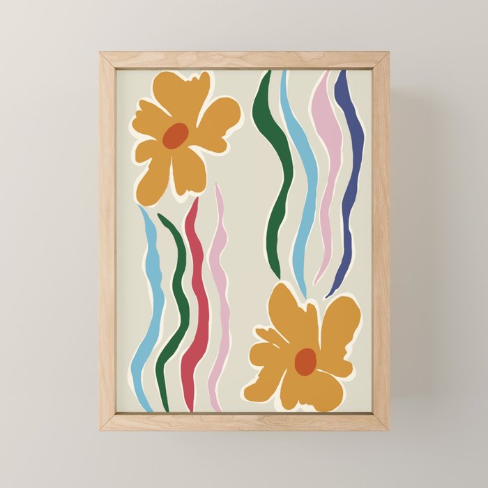 Floral Kite Mini Art Print Gallery Image 1