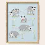 Opossums and Daisies Serving Tray Gallery Image 1