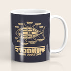 Tuna Anatomy Japanese Maguro Sushi - Black Sand Coffee Mug Gallery Image 1