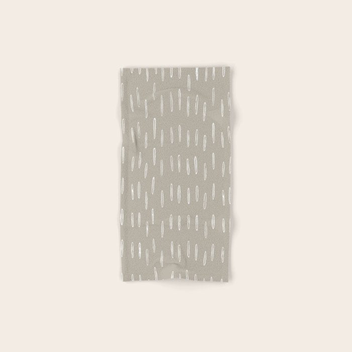Boho Prints, Raindrops, Beige, Minimalism, Abstract Art Towels Gallery Image 1