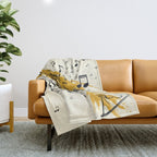 Abstract Minimal Musical Instrument 4 Throw Blanket Gallery Image 1