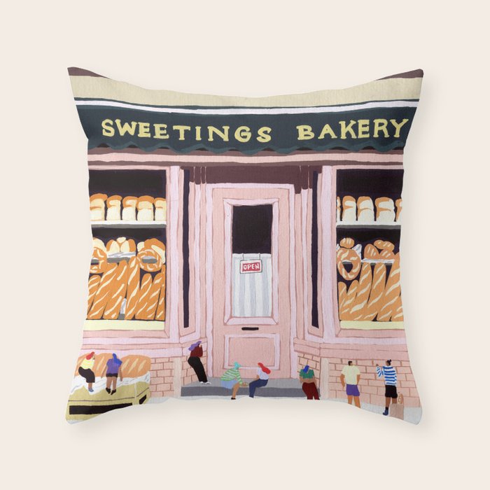 Sweetings Bakery Throw Pillow Gallery Image 6