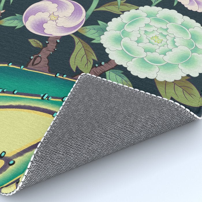 Minhwa(Korean traditional/folk art): Peony Flowers and Rock Rug Gallery Image 4