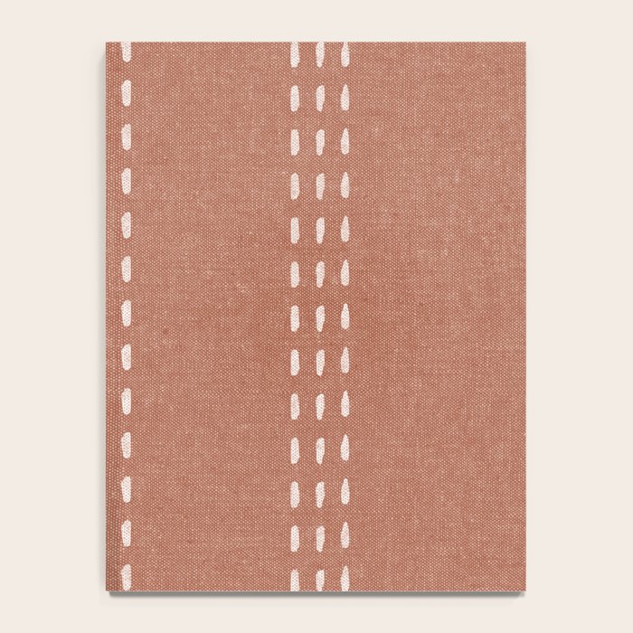 boho vertical stitch - terracotta Notebook Gallery Image 4