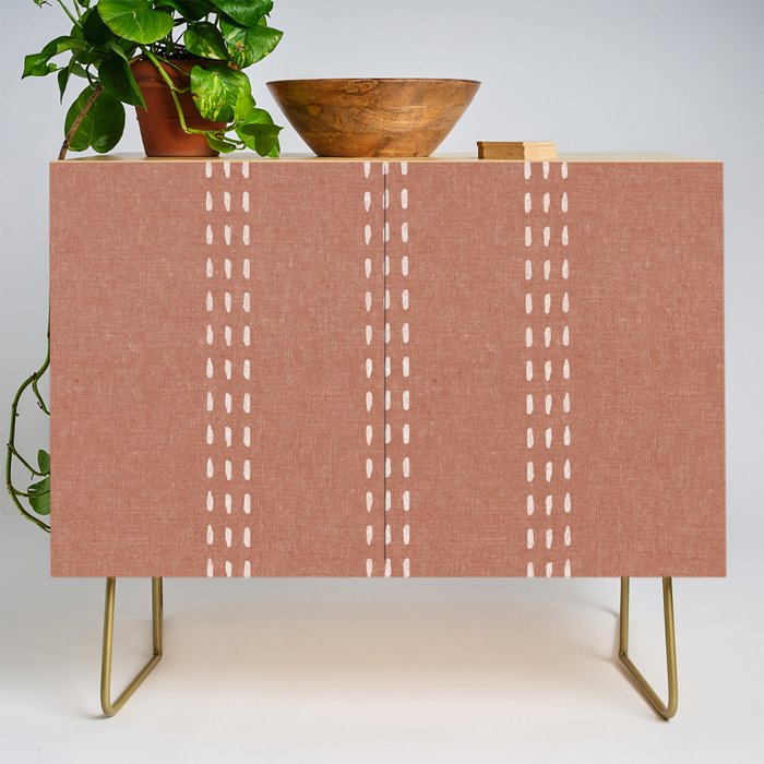 boho vertical stitch - terracotta Credenza Gallery Image 1
