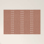 boho vertical stitch - terracotta Welcome Mat Gallery Image 1