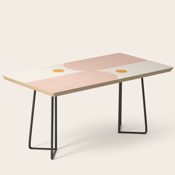 Abstraction_SUN_DOUBLE_LINE_POP_ART_Minimalism_001C Coffee Table Gallery Image 1